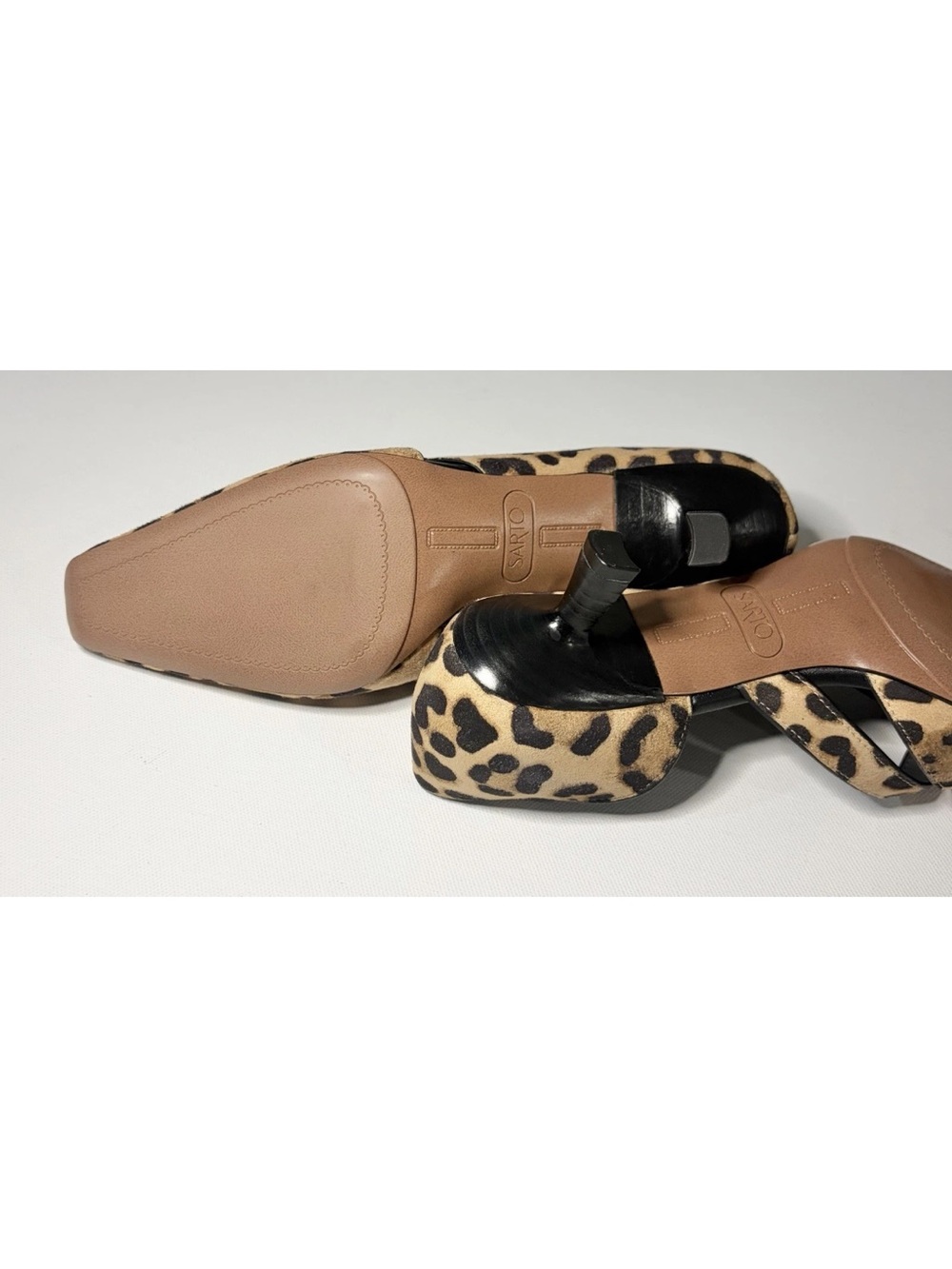 SARTO Animal Print Faux Suede Square Toe Slip-On Pumps, Women’s US 6 M - Picture 11 of 11